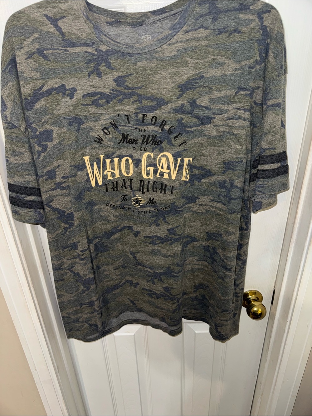 Southern Tide Camo Short Sleeve Tee with Gold Script